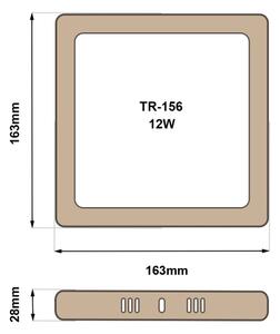 Plafonieră LED BLOCK LED/12W/230V 4200K 16,3x16,3 cm maro