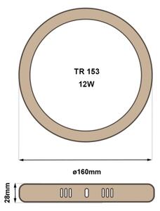 Plafonieră LED RING LED/12W/230V 4200K 16 cm maro
