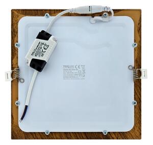 Corp de iluminat LED încastrat SQUARE LED/18W/230V 4200K 22x22 cm maro