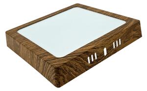 Plafonieră LED BLOCK LED/12W/230V 4200K 16,3x16,3 cm maro