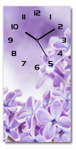 Ceas din sticlă dreptunghiular vertical flori de liliac