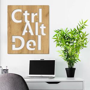 DUBLEZ | Tablou din lemn pentru birou - Ctrl Alt Del