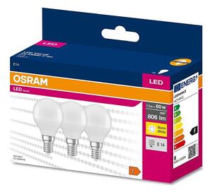 SET 3x bec LED Osram P45 E14/7,5W/230V 3000K