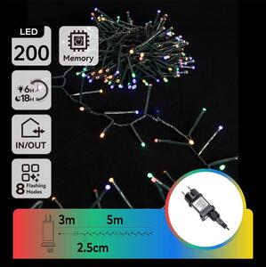 Aigostar - Ghirlandă LED pentru exterior, 200 LED/8 funcții, 8 m, IP44, multicoloră