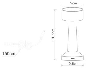 Globo 58447M - Lampă de birou LED tactilă reglabilă ANGELIKA LED/1W/3,7V aurie