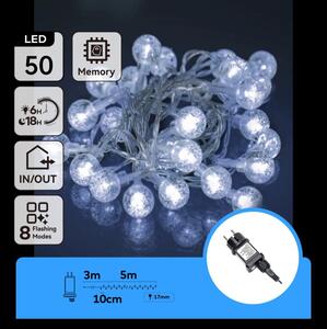Aigostar - Instalație luminoasă LED de exterior 50xLED, 8 funcții, 8 m, IP44, lumină albă rece