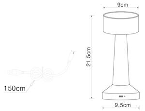 Globo 58447W - Lampă de birou LED tactilă reglabilă ANGELIKA LED/1W/3,7V albă