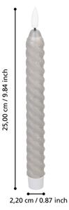 SET 2x lumânare LED Eglo 422228 ANDRAFIABE LED/1xAAA 25 cm gri