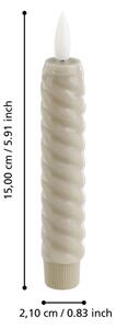 SET 2x lumânare LED Eglo 422225 ANDRAFIABE LED/1xAAA 15 cm bej