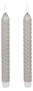 SET 2x lumânare LED Eglo 422228 ANDRAFIABE LED/1xAAA 25 cm gri