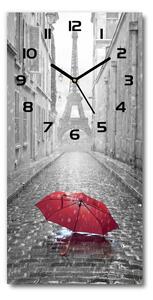 Ceas vertical de perete din sticlă umbrelă Franța