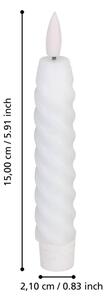 SET 2x lumânare LED Eglo 422227 ANDRAFIABE LED/1xAAA 15 cm alb
