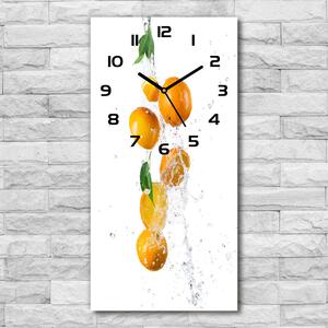 Ceas din sticlă dreptunghiular vertical portocale