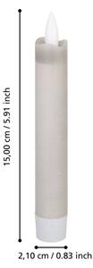 SET 2x lumânare LED Eglo 422223 ANTANABE LED/1xAAA 15 cm gri