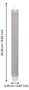 SET 2x lumânare LED Eglo 422222 ANDRAFIABE LED/1xAAA 24,5 cm gri