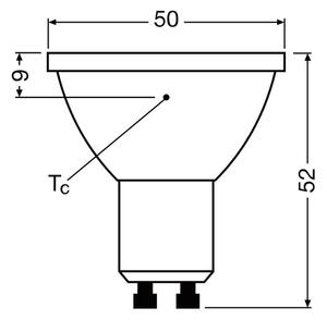 Bec LED dimabil Osram PAR16 GU10/3,7W/230V 4000K CRI 90