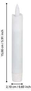SET 2x lumânare LED Eglo 422218 ANTANABE LED/1xAAA 15 cm alb