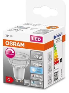 Bec LED dimabil Osram PAR16 GU10/3,7W/230V 4000K CRI 90