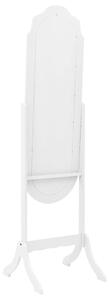 Oglindă independentă, alb, 45,5x47,5x160 cm, lemn compozit