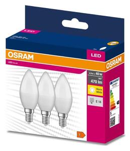 SET 3x bec LED Osram B38 E14/4,9W/230V 3000K