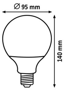 Bec LED Rabalux 1576 G95 E27/15W/230V 4000K