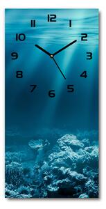 Ceas perete din sticlă dreptunghiular Lumea subacvatica