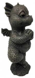 Statueta pentru gradina Dragonel in meditatie 28cm