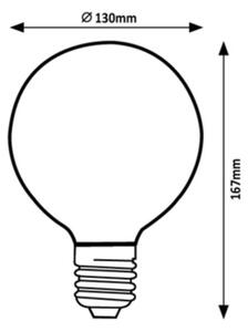 Bec LED decorativ Rabalux 79027 FILAMENT G125 E27/3W/230V 1800K