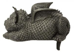 Statueta pentru gradina Dragonel Dormind 22 cm