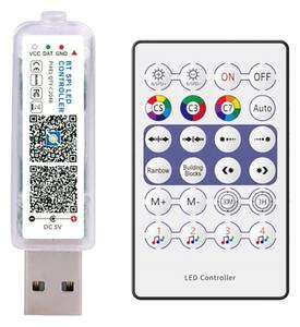 Ghirlandă LED RGB, 10 m, 10 W, 5 V, alimentare USB, cu telecomandă