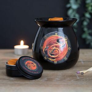 Set ceara parfumata de soia, wax melt si lampa aromaterapie Dragonul Beltane - Anne Stokes