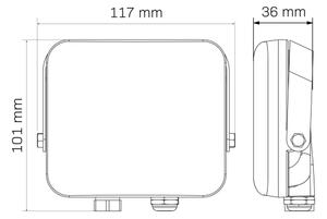 Proiector LED de exterior MILKY LED/20W/230V 4000K IP65 negru