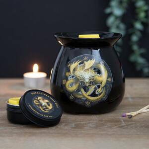 Set ceara parfumata de soia, wax melt si lampa aromaterapie Dragonul Imbolc - Anne Stokes