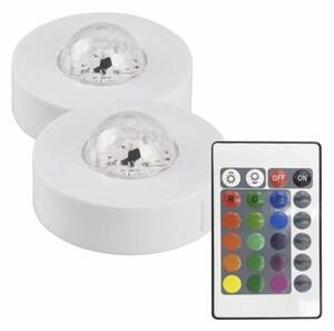 SET 2x corp de iluminat LED RGB decorativ FESTA 3xAAA/4,5V + telecomandă
