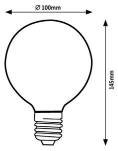 Bec LED Rabalux 79077 FILAMENT G95 E27/4W/230V 1800K