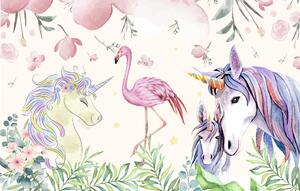 Fototapet Copii. Flamingo si Unicorn. Art.030309