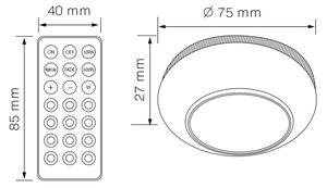 Iluminare LED RGBW mobilă LED/0,5W/4,5V 3xAAA alb + DO
