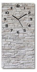 Ceas de sticlă pe perete vertical perete de piatra