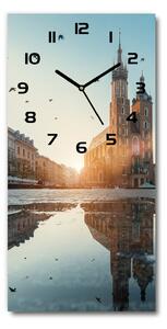 Ceas perete din sticlă dreptunghiular Cracovia, Polonia