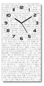 Ceas de sticlă pe perete vertical cod binar