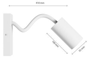 Spot de perete SQUALLA VARIOSA 1xGU10/10W/230V alb