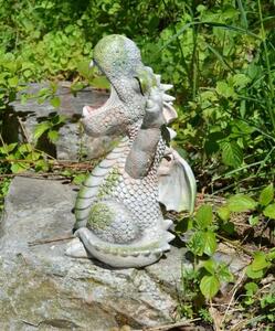 Statueta pentru exterior Gradina magica - Dragonel Fericit 28cm