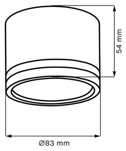 Plafonieră LED PARIS 1xGX53/6W/230V negru