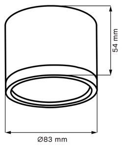 Plafonieră LED MIRELLA 1xGX53/6W/230V negru