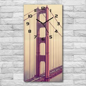 Ceas vertical de perete din sticlă Podul din San Francisco