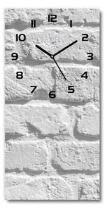 Ceas din sticlă dreptunghiular vertical zid de cărămidă