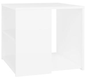 Masă laterală, alb, 50x50x45 cm, PAL