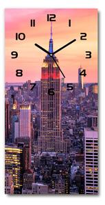 Ceas din sticlă dreptunghiular vertical New York West