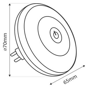 Corp de iluminat LED RGBW de veghe LED/1W/230V alb