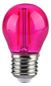 Bec LED FILAMENT G45 E27/2W/230V roz